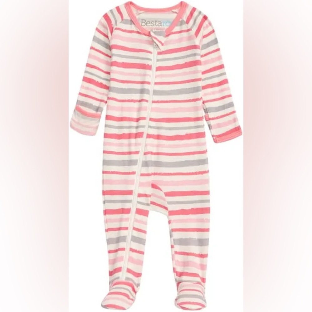 Bestaroo Stripes Footie w/Zipper size 3/6M